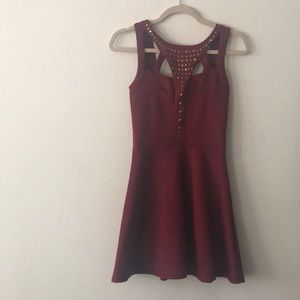 Studded Red Dress